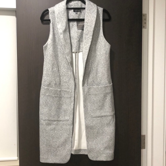 Topshop Long Vest - Picture 1 of 5